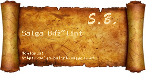 Salga Bálint névjegykártya
